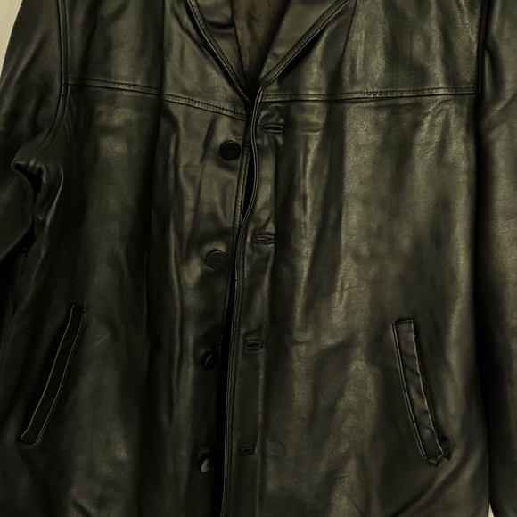 Vintage Men's Leather Jacket; Black; XXL size - Picture 5 of 14